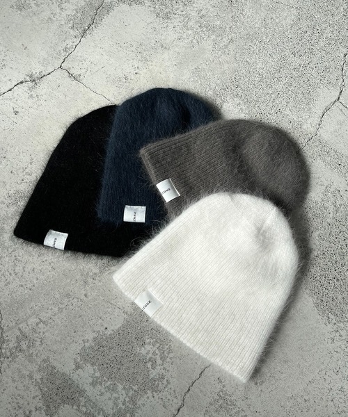 CAPRICIEUX LE'MAGE(カプリシューレマージュ)の「アンゴラビーニー(ニットキャップ/ビーニー・レディース・グレイッシュベージュ/ブラック/ネイビー/オフホワイト・FREE)」の19枚目の写真