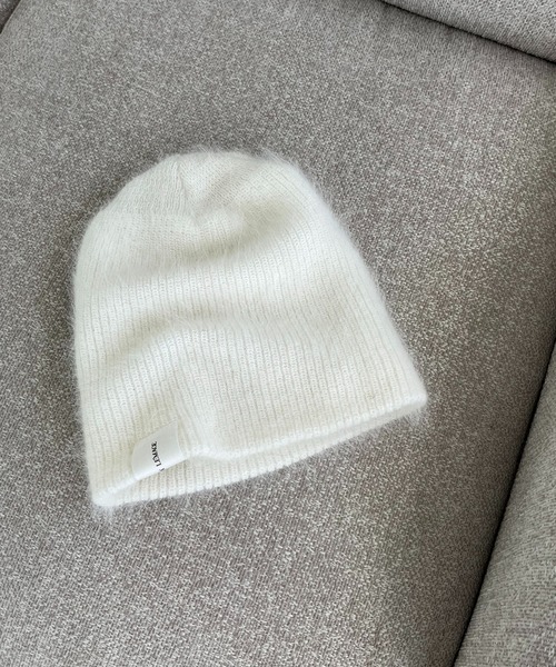 CAPRICIEUX LE'MAGE(カプリシューレマージュ)の「アンゴラビーニー(ニットキャップ/ビーニー・レディース・グレイッシュベージュ/ブラック/ネイビー/オフホワイト・FREE)」の20枚目の写真