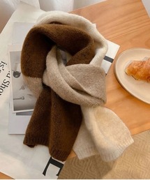 ammy.(エイミードット)の【 ammy. / エイミードット 】 ニュアンス スリーカラー ショート マフラー(マフラー)