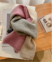 ammy.（エイミードット）の「【 ammy. / エイミードット 】 ニュアンス スリーカラー ショート マフラー（マフラー）」