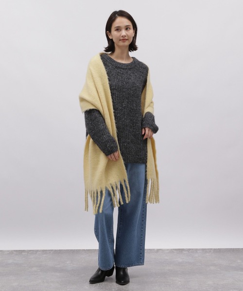 LAKOLE（ラコレ）の「オーバーサイズニットプルオーバー / 982197（ニット/セーター・レディース・ベージュ/チャコールグレー/ライトブルー・MEDIUM/SMALL）」の17枚目の写真