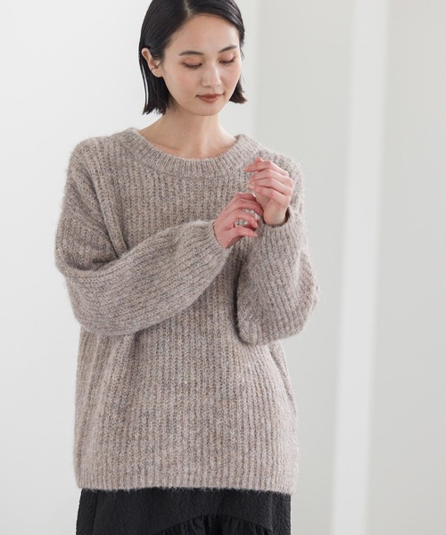 LAKOLE（ラコレ）の「オーバーサイズニットプルオーバー / 982197（ニット/セーター・レディース・ベージュ/チャコールグレー/ライトブルー・MEDIUM/SMALL）」の9枚目の写真