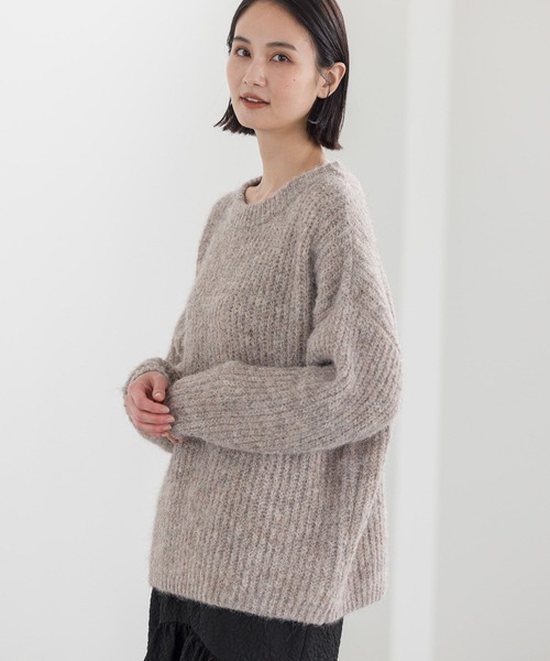 LAKOLE（ラコレ）の「オーバーサイズニットプルオーバー / 982197（ニット/セーター・レディース・ベージュ/チャコールグレー/ライトブルー・MEDIUM/SMALL）」の10枚目の写真