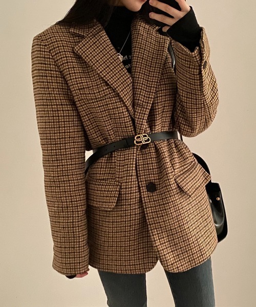 by muni:r（バイ ムニール）の「オーバーチェックジャケット