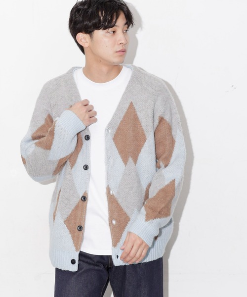 セール】アーガイルワイドカーディガン（カーディガン/ボレロ）｜NANO  