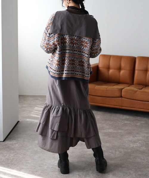 COMMRE（コムル）の「vintageジャガードカーディガン（カーディガン/ボレロ・レディース・ブルー/ピンク・FREE）」の10枚目の写真