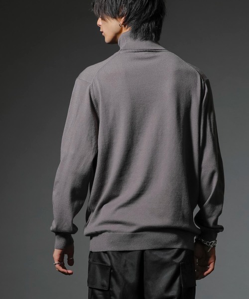 KANGOL(カンゴール)の「【KANGOL×A.S.Mコラボ】12GGハイゲージ編み ウォッシャブル / タートルネック セーター(Tシャツ/カットソー・メンズ・チャコールグレー/オフホワイト/ライトグレー/ブラック・M/L)」の16枚目の写真