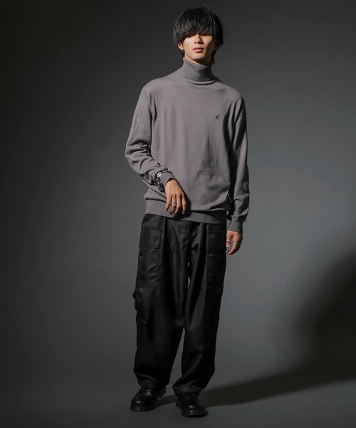 KANGOL(カンゴール)の「【KANGOL×A.S.Mコラボ】12GGハイゲージ編み ウォッシャブル / タートルネック セーター(Tシャツ/カットソー・メンズ・チャコールグレー/オフホワイト/ライトグレー/ブラック・M/L)」の17枚目の写真