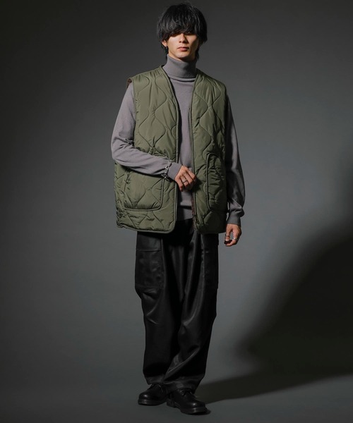 KANGOL(カンゴール)の「【KANGOL×A.S.Mコラボ】12GGハイゲージ編み ウォッシャブル / タートルネック セーター(Tシャツ/カットソー・メンズ・チャコールグレー/オフホワイト/ライトグレー/ブラック・M/L)」の22枚目の写真