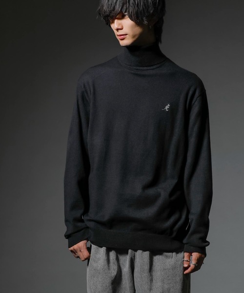 KANGOL(カンゴール)の「【KANGOL×A.S.Mコラボ】12GGハイゲージ編み ウォッシャブル / タートルネック セーター(Tシャツ/カットソー・メンズ・チャコールグレー/オフホワイト/ライトグレー/ブラック・M/L)」の9枚目の写真