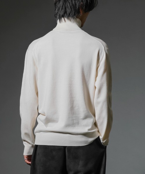KANGOL(カンゴール)の「【KANGOL×A.S.Mコラボ】12GGハイゲージ編み ウォッシャブル / タートルネック セーター(Tシャツ/カットソー・メンズ・チャコールグレー/オフホワイト/ライトグレー/ブラック・M/L)」の7枚目の写真