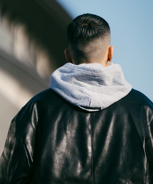 Subciety（サブサエティ）の「FAKE LEATHER RIDERS JKT（ライダースジャケット・メンズ・ブラック・LARGE/MEDIUM/X-LARGE）」の20枚目の写真