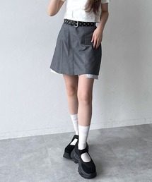 PAGEBOY | レイヤードポケットミニスカート(スカート)