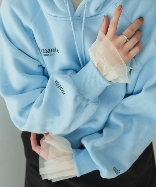 titivate(ティティベイト)の「袖フリルチュールトップス(Tシャツ/カットソー・レディース・ブラック/アイボリー・FREE)」の20枚目の写真
