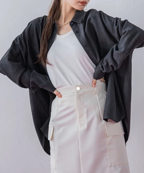 VICKY(ビッキー)の「細ピッチコーデュロイオーバーシャツ(シャツ/ブラウス・レディース・ブラック/ブラウン/オフホワイト・MEDIUM)」の6枚目の写真