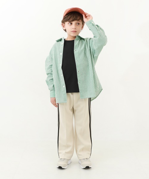 devirock（デビロック）の「ビッグシルエット カラー ストライプシャツ（シャツ/ブラウス・キッズ・その他1/その他2/その他3/その他4・100cm/110cm/120cm/130cm/140cm/150cm/160cm）」の11枚目の写真