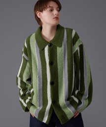ONCILY | STRIPE BOUCLE KNIT CARDIGAN  /  ストライプブークレニットカーディガン(カーディガン/ボレロ)