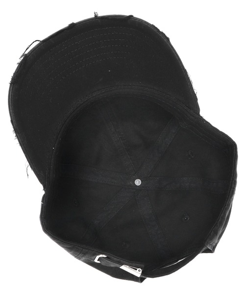 X-girl（エックスガール）の「MILLS LOGO DAMAGE CAP（キャップ・レディース・ライトブルー/オリーブ/ブラック・ONE SIZE）」の5枚目の写真