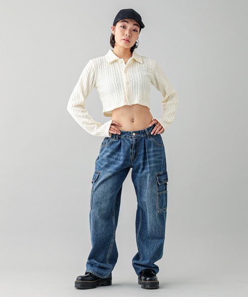 X-girl（エックスガール）の「MILLS LOGO DAMAGE CAP（キャップ・レディース・ライトブルー/オリーブ/ブラック・ONE SIZE）」の18枚目の写真