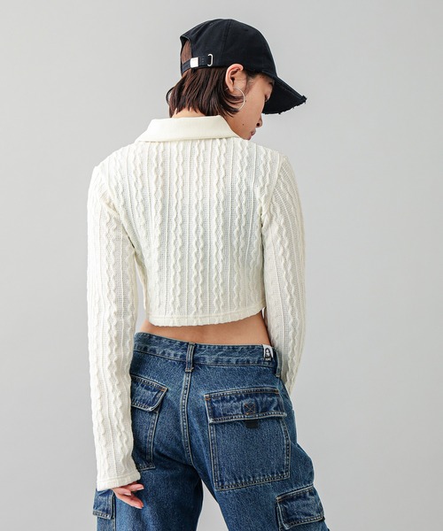 X-girl（エックスガール）の「MILLS LOGO DAMAGE CAP（キャップ・レディース・ライトブルー/オリーブ/ブラック・ONE SIZE）」の17枚目の写真