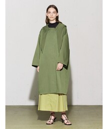 MIDIUMISOLID（ミディウミソリッド）の「MIDIUMISOLID for Ladies フード付きオーバーコート（その他アウター）」