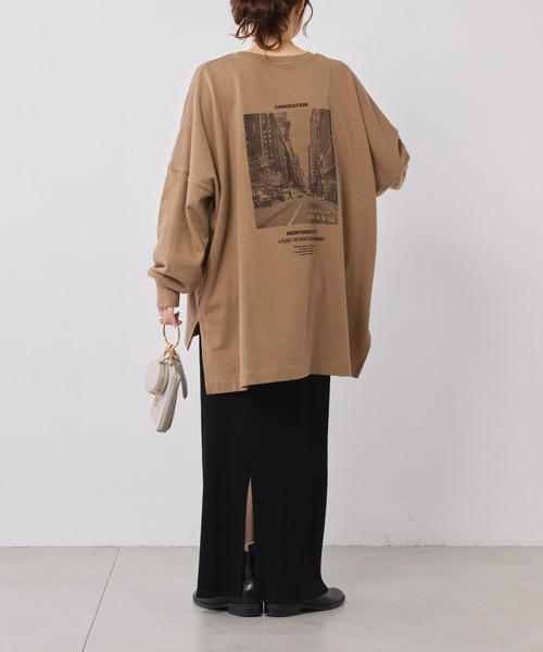 PUAL CE CIN(ピュアルセシン)の「【WEB限定】フォトプリントミニ裏毛プルオーバー(スウェット・レディース・キャメル/オートミール・FREE)」の10枚目の写真