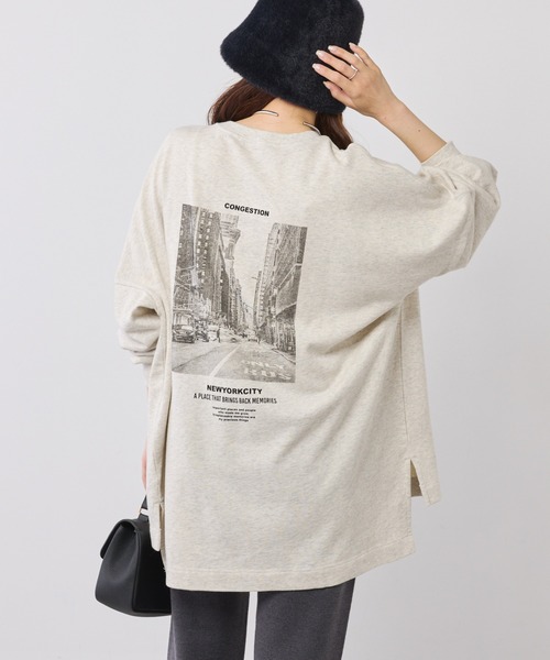 PUAL CE CIN(ピュアルセシン)の「【WEB限定】フォトプリントミニ裏毛プルオーバー(スウェット・レディース・キャメル/オートミール・FREE)」の21枚目の写真