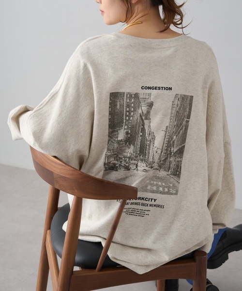 PUAL CE CIN(ピュアルセシン)の「【WEB限定】フォトプリントミニ裏毛プルオーバー(スウェット・レディース・キャメル/オートミール・FREE)」の22枚目の写真
