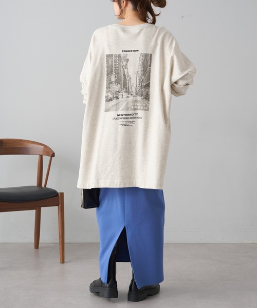 PUAL CE CIN(ピュアルセシン)の「【WEB限定】フォトプリントミニ裏毛プルオーバー(スウェット・レディース・キャメル/オートミール・FREE)」の19枚目の写真