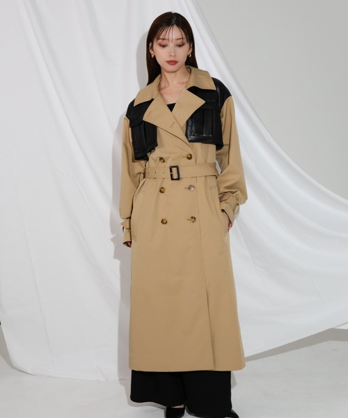【美品】belted dress trench coatトレンチコート Her lip to - herlipto Belted Dress Trench Coatトレンチコート