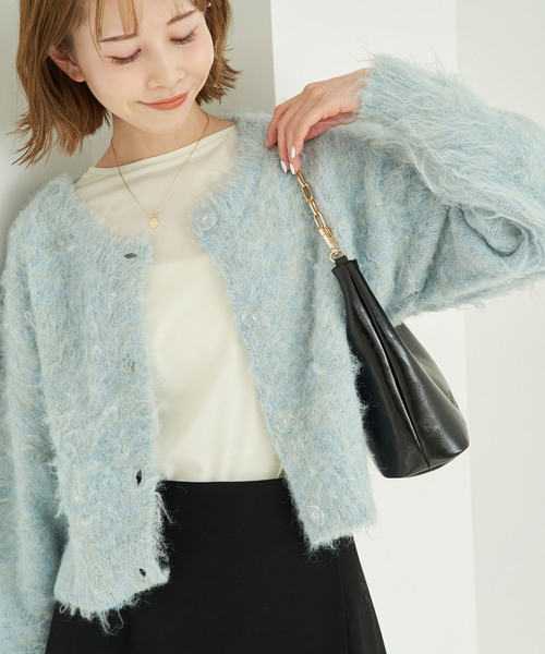 ROPE' PICNIC(ロペピクニック)の「【一部店舗限定】2WAY/MIX起毛ヤーンカーディガン(カーディガン/ボレロ・レディース・サックスブルー/イエロー系その他/ピンク・38)」の17枚目の写真