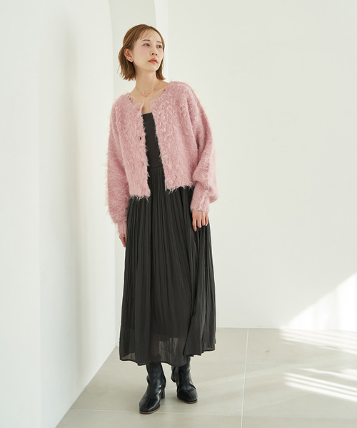 ROPE' PICNIC(ロペピクニック)の「【一部店舗限定】2WAY/MIX起毛ヤーンカーディガン(カーディガン/ボレロ・レディース・サックスブルー/イエロー系その他/ピンク・38)」の13枚目の写真