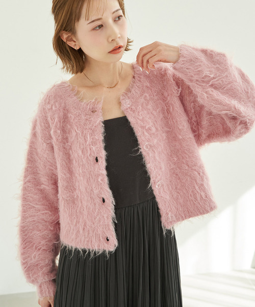 ROPE' PICNIC(ロペピクニック)の「【一部店舗限定】2WAY/MIX起毛ヤーンカーディガン(カーディガン/ボレロ・レディース・サックスブルー/イエロー系その他/ピンク・38)」の14枚目の写真