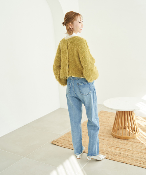 ROPE' PICNIC(ロペピクニック)の「【一部店舗限定】2WAY/MIX起毛ヤーンカーディガン(カーディガン/ボレロ・レディース・サックスブルー/イエロー系その他/ピンク・38)」の10枚目の写真