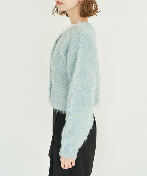ROPE' PICNIC(ロペピクニック)の「【一部店舗限定】2WAY/MIX起毛ヤーンカーディガン(カーディガン/ボレロ・レディース・サックスブルー/イエロー系その他/ピンク・38)」の5枚目の写真