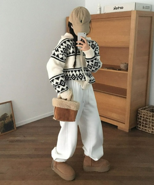 BEIDELLI（ベイデリー）の「[BELLIDE MADE] 裏起毛刺繍2WAYジョガーパンツ（スウェットパンツ・レディース・グレー/ブラック/ホワイト/ブラウン/ネイビー/オリーブ・FREE）」の13枚目の写真