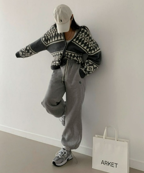 BEIDELLI（ベイデリー）の「[BELLIDE MADE] 裏起毛刺繍2WAYジョガーパンツ（スウェットパンツ・レディース・グレー/ブラック/ホワイト/ブラウン/ネイビー/オリーブ・FREE）」の18枚目の写真
