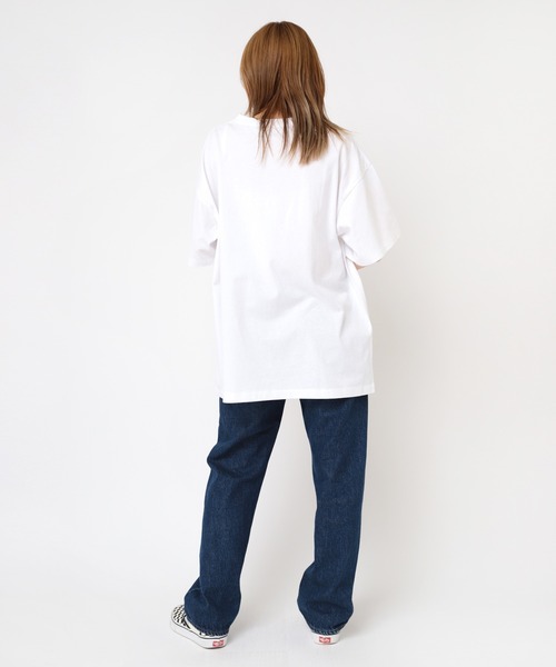 マーク&ロナ　デニム風パンツ　ホワイト36 セール】R4184 ルーズワイドストレートパンツ（デニムパンツ）｜RNA