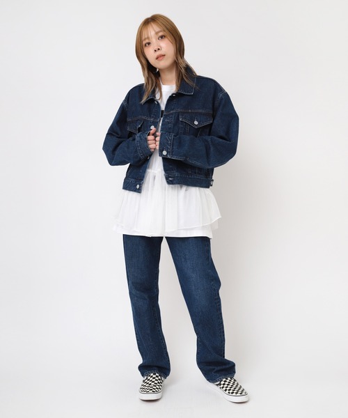 RNA（アールエヌエー）の「R4184 ルーズワイドストレートパンツ（デニムパンツ・レディース・インディゴブルー・MEDIUM/SMALL）」の3枚目の写真