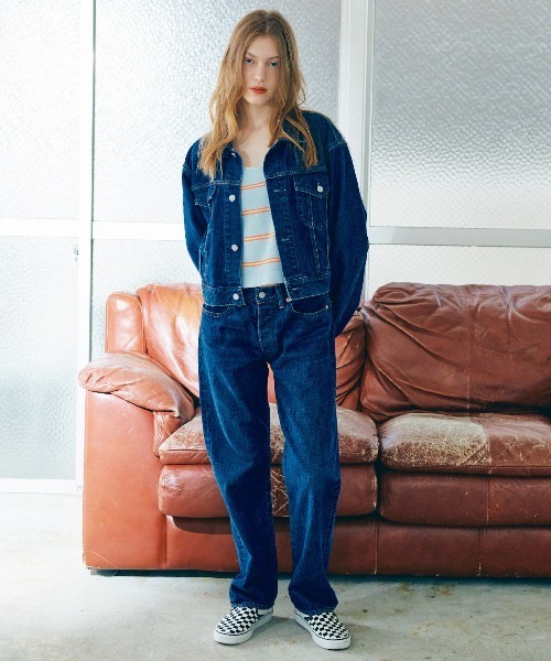 RNA（アールエヌエー）の「R4184 ルーズワイドストレートパンツ（デニムパンツ・レディース・インディゴブルー・MEDIUM/SMALL）」の21枚目の写真