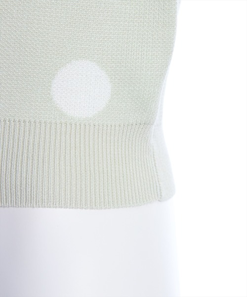 clear（クリア）の「ドット柄ジャガードニットトップス（ニット/セーター・レディース・ブラック/オフホワイト/ミント・F）」の15枚目の写真