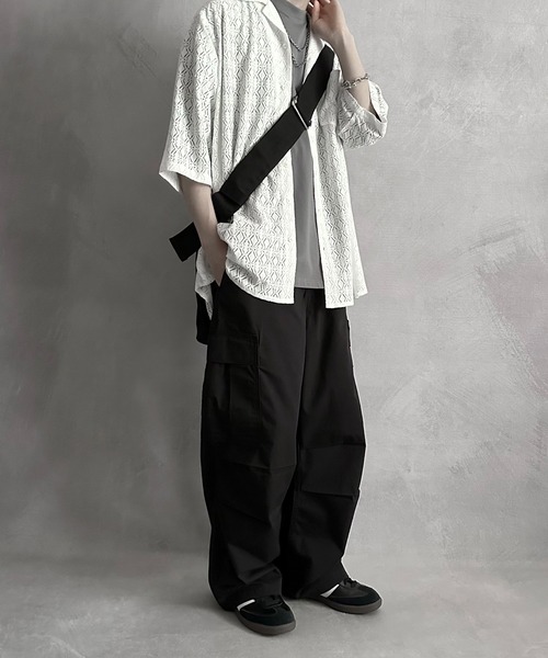 SERACE(セラス)の「【SERACE】Loose big shoulder bag / ルーズビッグショルダーバッグ(大容量&長さ調節可能)(ショルダーバッグ・メンズ・グレー/オフホワイト/ブラック/ブラック系/ホワイト系・FREE)」の21枚目の写真
