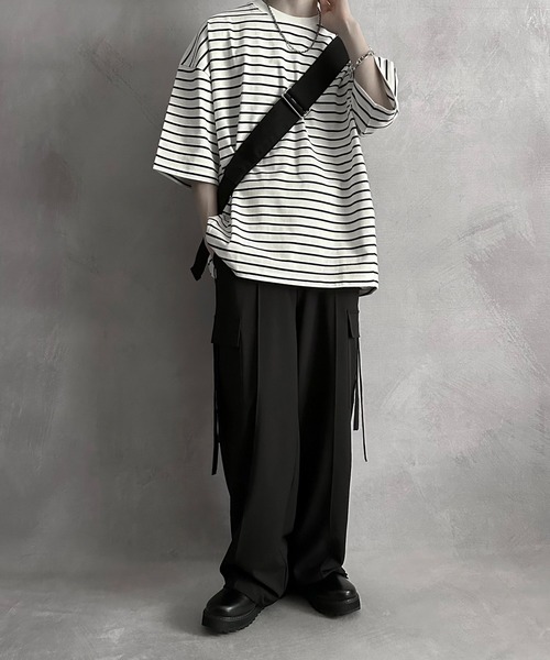 SERACE(セラス)の「【SERACE】Loose big shoulder bag / ルーズビッグショルダーバッグ(大容量&長さ調節可能)(ショルダーバッグ・メンズ・グレー/オフホワイト/ブラック/ブラック系/ホワイト系・FREE)」の17枚目の写真