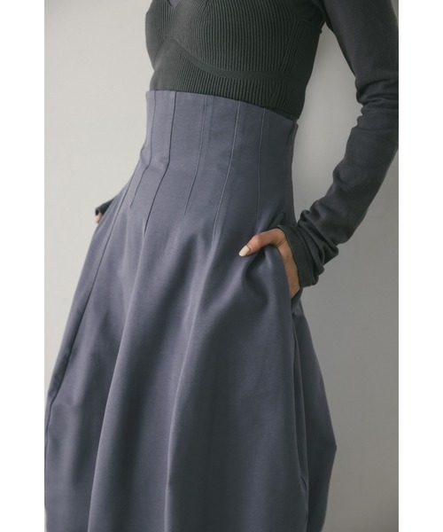 STYLEMIXER（スタイルミキサー）の「コルセットフォルムスカート（スカート・レディース・ブラック/アイボリー/サックスブルー・SMALL/X-SMALL/MEDIUM）」の4枚目の写真