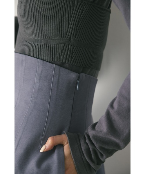 STYLEMIXER（スタイルミキサー）の「コルセットフォルムスカート（スカート・レディース・ブラック/アイボリー/サックスブルー・SMALL/X-SMALL/MEDIUM）」の5枚目の写真