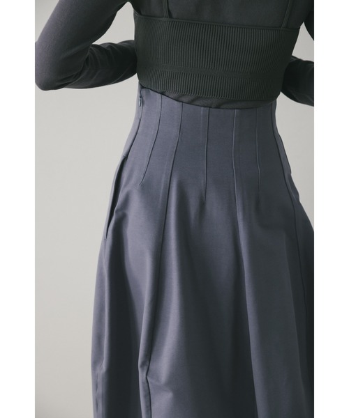 STYLEMIXER（スタイルミキサー）の「コルセットフォルムスカート（スカート・レディース・ブラック/アイボリー/サックスブルー・SMALL/X-SMALL/MEDIUM）」の7枚目の写真