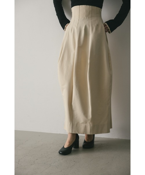 STYLEMIXER（スタイルミキサー）の「コルセットフォルムスカート（スカート・レディース・ブラック/アイボリー/サックスブルー・SMALL/X-SMALL/MEDIUM）」の11枚目の写真