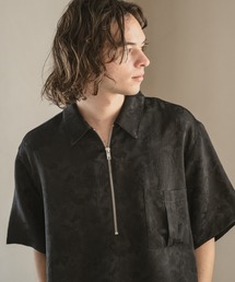 Jacquard half zip T-shirts/ジャガードハーフジップTシャツ