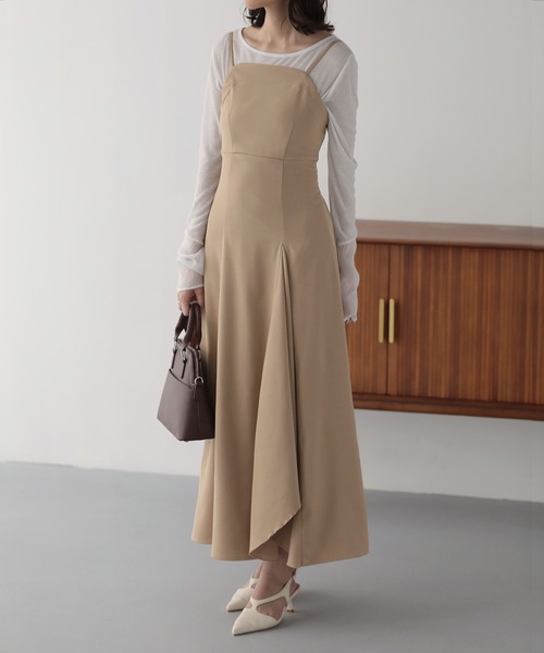 nouvellemoi（ヌーベルモイ）の「フレアラッフルキャミワンピース（ワンピース・レディース・アイボリー/ブラック/ベージュ・L/M/S）」の17枚目の写真