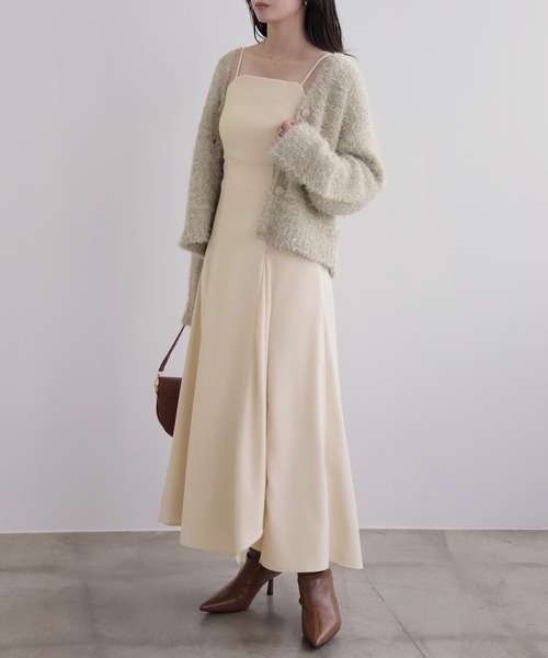 nouvellemoi（ヌーベルモイ）の「フレアラッフルキャミワンピース（ワンピース・レディース・アイボリー/ブラック/ベージュ・L/M/S）」の22枚目の写真